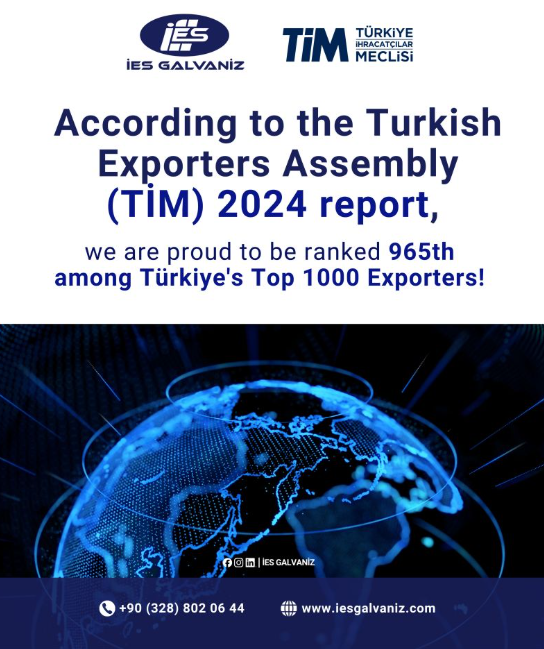 Ranked Among Türkiye’s Top 1,000 Exporters in 2024