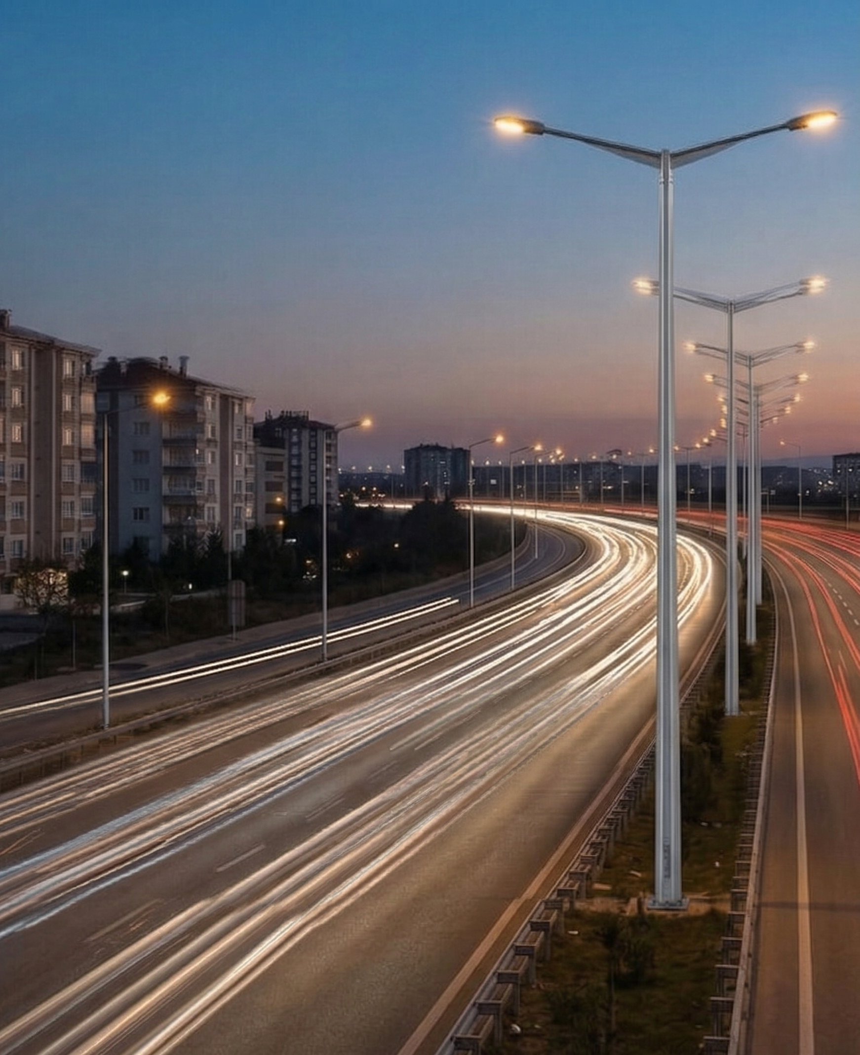 Rüzgar Yükü ve Statik Analiz: Yüksek Metrajlı Projelerde Neden Poligon Aydınlatma Direği Kullanılmalı?